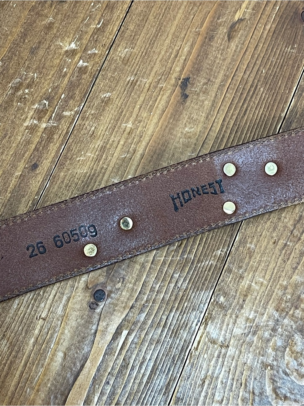 Honest by Brighton leather belt with silvertone animals size 26 - Picture 6 of 8